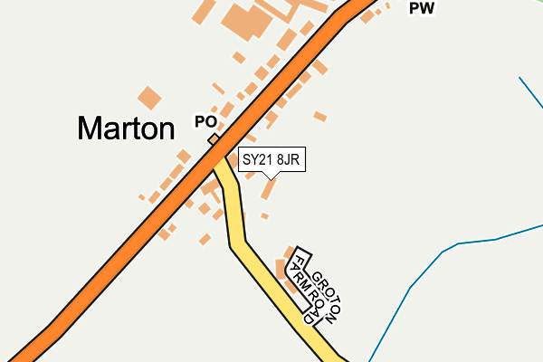 SY21 8JR map - OS OpenMap – Local (Ordnance Survey) SY21 8JR map - OS OpenMap – Local (Ordnance Survey)