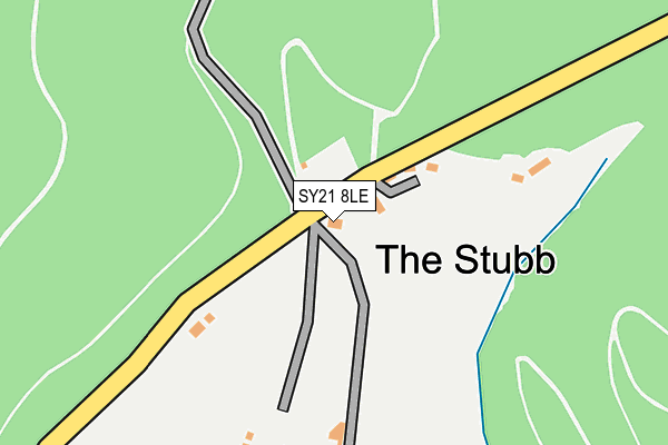 SY21 8LE map - OS OpenMap – Local (Ordnance Survey) SY21 8LE map - OS OpenMap – Local (Ordnance Survey)