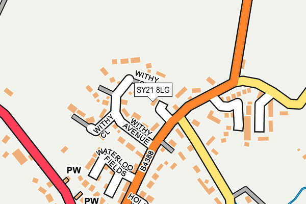 SY21 8LG map - OS OpenMap – Local (Ordnance Survey) SY21 8LG map - OS OpenMap – Local (Ordnance Survey)