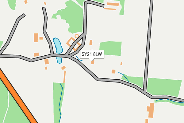 SY21 8LW map - OS OpenMap – Local (Ordnance Survey) SY21 8LW map - OS OpenMap – Local (Ordnance Survey)