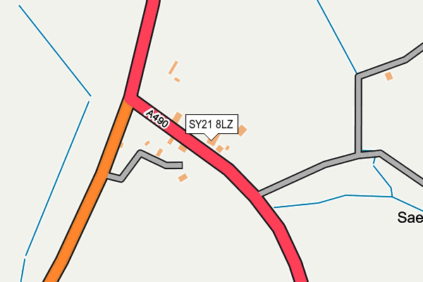 SY21 8LZ map - OS OpenMap – Local (Ordnance Survey) SY21 8LZ map - OS OpenMap – Local (Ordnance Survey)