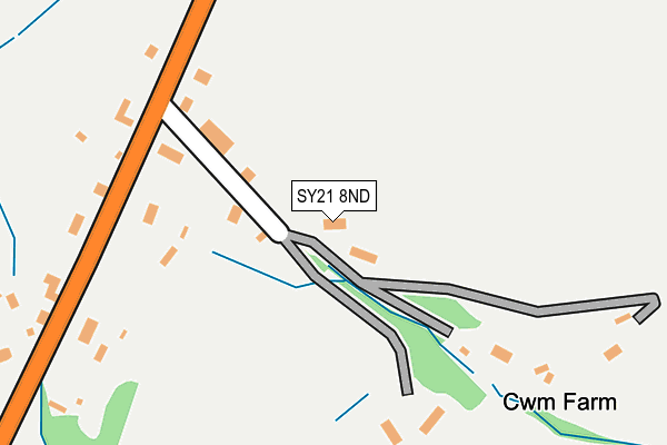 SY21 8ND map - OS OpenMap – Local (Ordnance Survey) SY21 8ND map - OS OpenMap – Local (Ordnance Survey)