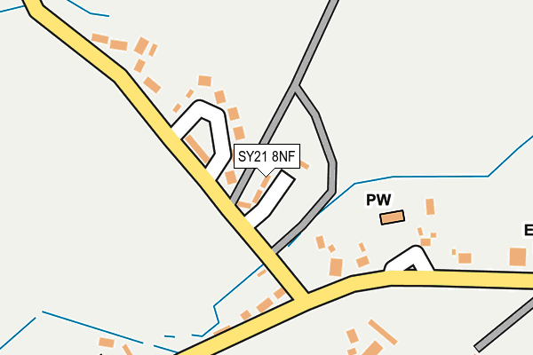 SY21 8NF map - OS OpenMap – Local (Ordnance Survey) SY21 8NF map - OS OpenMap – Local (Ordnance Survey)