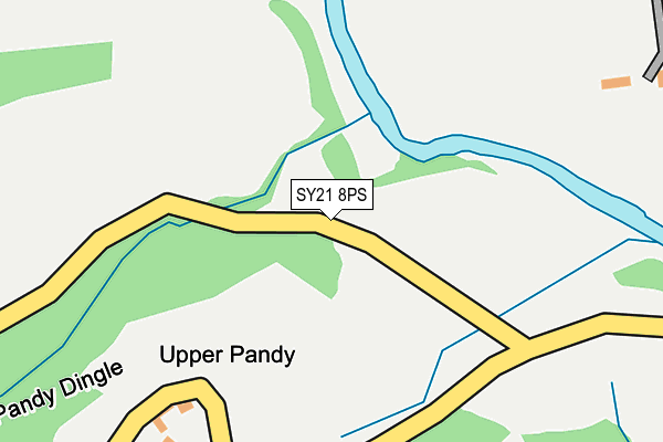 SY21 8PS map - OS OpenMap – Local (Ordnance Survey) SY21 8PS map - OS OpenMap – Local (Ordnance Survey)