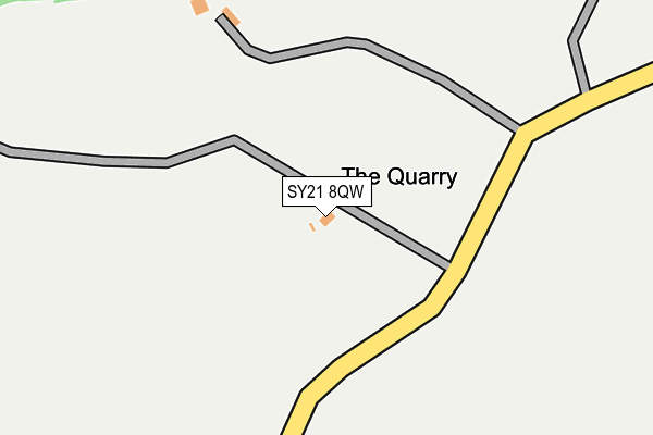 SY21 8QW map - OS OpenMap – Local (Ordnance Survey) SY21 8QW map - OS OpenMap – Local (Ordnance Survey)