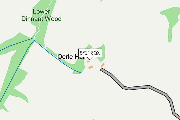 SY21 8QX map - OS OpenMap – Local (Ordnance Survey) SY21 8QX map - OS OpenMap – Local (Ordnance Survey)