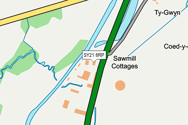 SY21 8RP map - OS OpenMap – Local (Ordnance Survey) SY21 8RP map - OS OpenMap – Local (Ordnance Survey)
