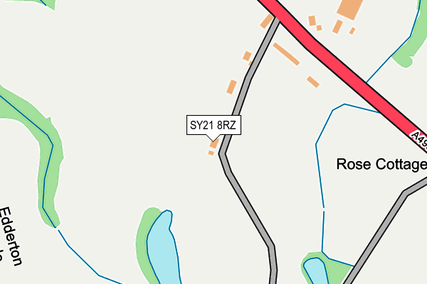 SY21 8RZ map - OS OpenMap – Local (Ordnance Survey) SY21 8RZ map - OS OpenMap – Local (Ordnance Survey)