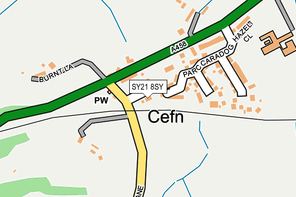 SY21 8SY map - OS OpenMap – Local (Ordnance Survey) SY21 8SY map - OS OpenMap – Local (Ordnance Survey)