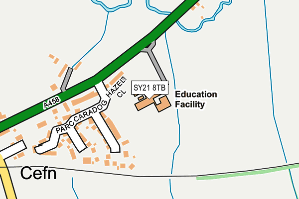 SY21 8TB map - OS OpenMap – Local (Ordnance Survey) SY21 8TB map - OS OpenMap – Local (Ordnance Survey)