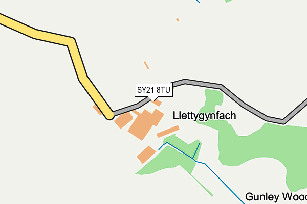 SY21 8TU map - OS OpenMap – Local (Ordnance Survey) SY21 8TU map - OS OpenMap – Local (Ordnance Survey)