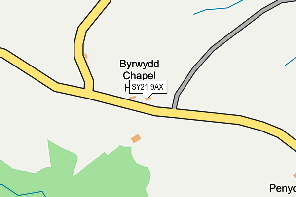 SY21 9AX map - OS OpenMap – Local (Ordnance Survey) SY21 9AX map - OS OpenMap – Local (Ordnance Survey)