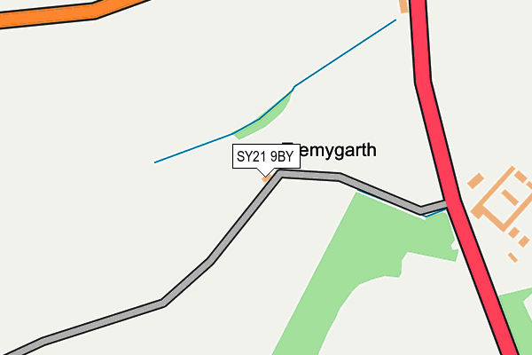 SY21 9BY map - OS OpenMap – Local (Ordnance Survey) SY21 9BY map - OS OpenMap – Local (Ordnance Survey)