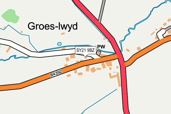 SY21 9BZ map - OS OpenMap – Local (Ordnance Survey) SY21 9BZ map - OS OpenMap – Local (Ordnance Survey)
