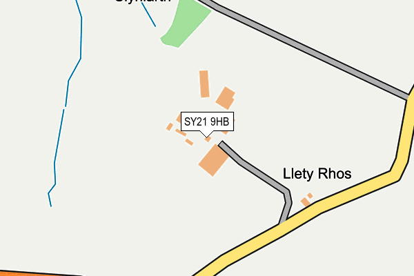 SY21 9HB map - OS OpenMap – Local (Ordnance Survey) SY21 9HB map - OS OpenMap – Local (Ordnance Survey)