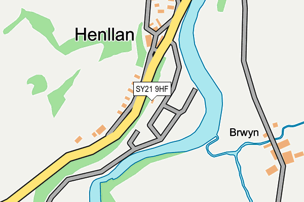 SY21 9HF map - OS OpenMap – Local (Ordnance Survey) SY21 9HF map - OS OpenMap – Local (Ordnance Survey)