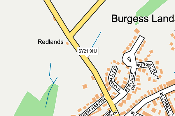 SY21 9HJ map - OS OpenMap – Local (Ordnance Survey) SY21 9HJ map - OS OpenMap – Local (Ordnance Survey)