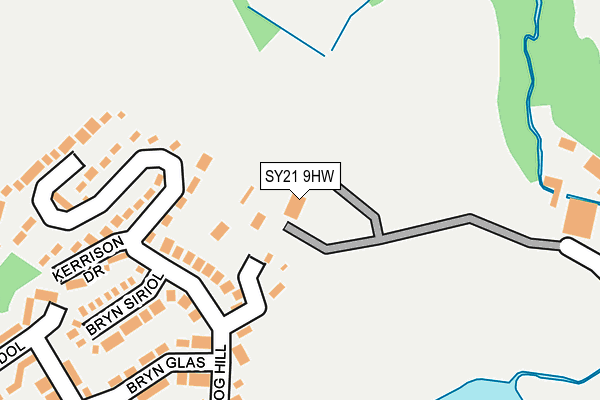 SY21 9HW map - OS OpenMap – Local (Ordnance Survey) SY21 9HW map - OS OpenMap – Local (Ordnance Survey)