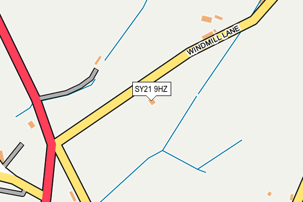 SY21 9HZ map - OS OpenMap – Local (Ordnance Survey) SY21 9HZ map - OS OpenMap – Local (Ordnance Survey)