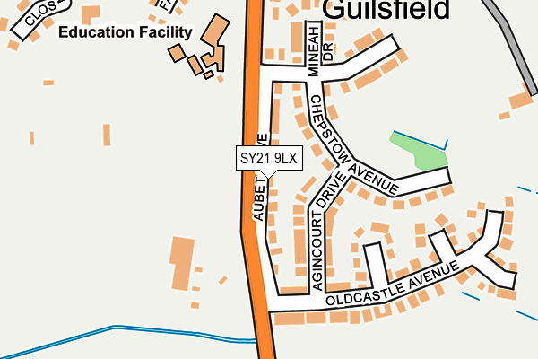 SY21 9LX map - OS OpenMap – Local (Ordnance Survey) SY21 9LX map - OS OpenMap – Local (Ordnance Survey)