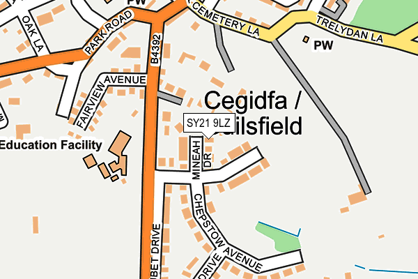 SY21 9LZ map - OS OpenMap – Local (Ordnance Survey)