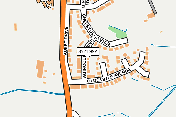 SY21 9NA map - OS OpenMap – Local (Ordnance Survey) SY21 9NA map - OS OpenMap – Local (Ordnance Survey)