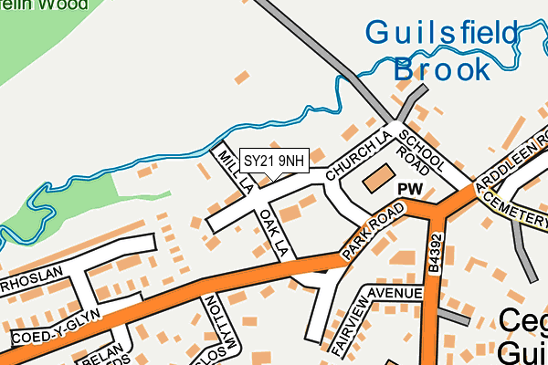 SY21 9NH map - OS OpenMap – Local (Ordnance Survey) SY21 9NH map - OS OpenMap – Local (Ordnance Survey)