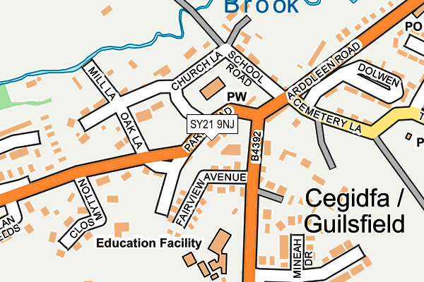 SY21 9NJ map - OS OpenMap – Local (Ordnance Survey) SY21 9NJ map - OS OpenMap – Local (Ordnance Survey)