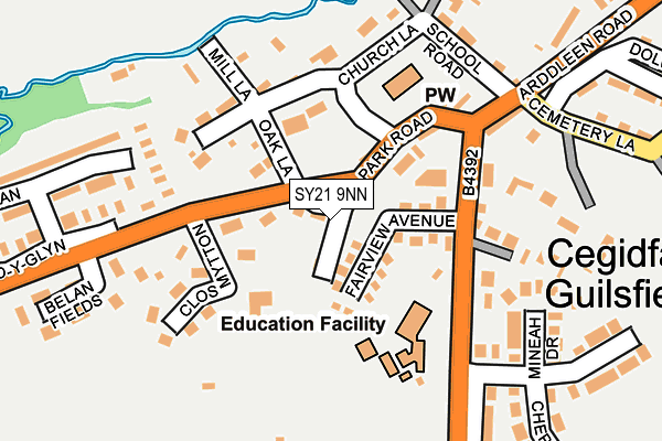 SY21 9NN map - OS OpenMap – Local (Ordnance Survey) SY21 9NN map - OS OpenMap – Local (Ordnance Survey)