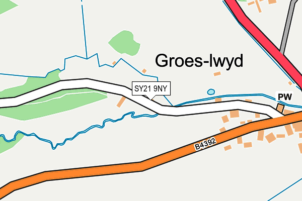 SY21 9NY map - OS OpenMap – Local (Ordnance Survey) SY21 9NY map - OS OpenMap – Local (Ordnance Survey)