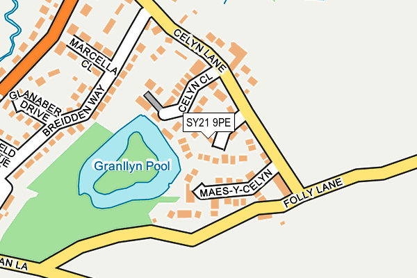 SY21 9PE map - OS OpenMap – Local (Ordnance Survey) SY21 9PE map - OS OpenMap – Local (Ordnance Survey)