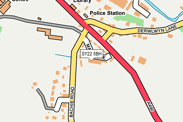 SY22 5BH map - OS OpenMap – Local (Ordnance Survey) SY22 5BH map - OS OpenMap – Local (Ordnance Survey)