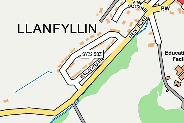 SY22 5BZ map - OS OpenMap – Local (Ordnance Survey) SY22 5BZ map - OS OpenMap – Local (Ordnance Survey)