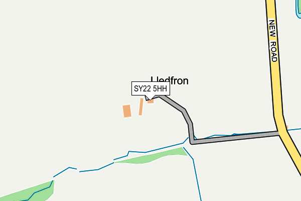 SY22 5HH map - OS OpenMap – Local (Ordnance Survey) SY22 5HH map - OS OpenMap – Local (Ordnance Survey)