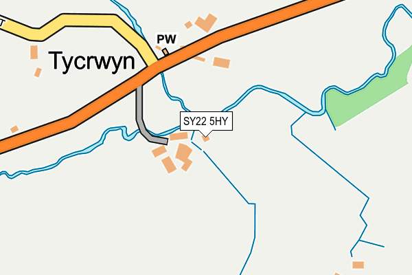 SY22 5HY map - OS OpenMap – Local (Ordnance Survey) SY22 5HY map - OS OpenMap – Local (Ordnance Survey)
