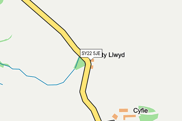 SY22 5JE map - OS OpenMap – Local (Ordnance Survey) SY22 5JE map - OS OpenMap – Local (Ordnance Survey)