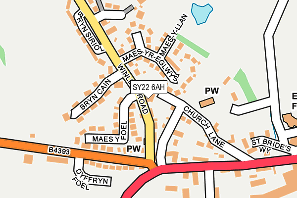 SY22 6AH map - OS OpenMap – Local (Ordnance Survey) SY22 6AH map - OS OpenMap – Local (Ordnance Survey)