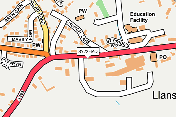 SY22 6AQ map - OS OpenMap – Local (Ordnance Survey) SY22 6AQ map - OS OpenMap – Local (Ordnance Survey)