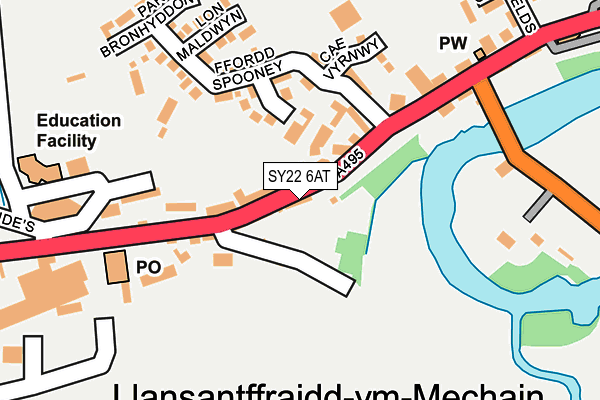 SY22 6AT map - OS OpenMap – Local (Ordnance Survey) SY22 6AT map - OS OpenMap – Local (Ordnance Survey)