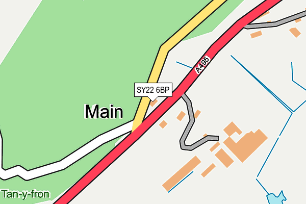 SY22 6BP map - OS OpenMap – Local (Ordnance Survey) SY22 6BP map - OS OpenMap – Local (Ordnance Survey)