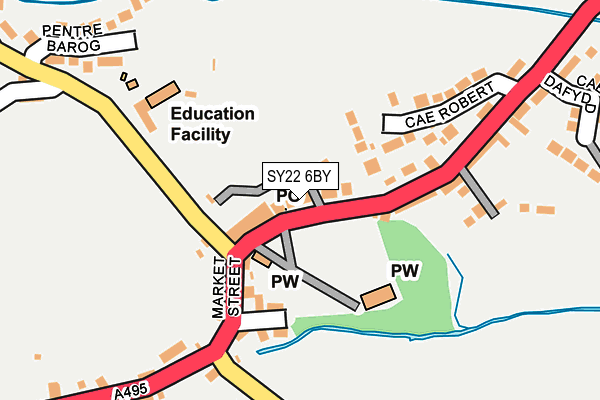 SY22 6BY map - OS OpenMap – Local (Ordnance Survey) SY22 6BY map - OS OpenMap – Local (Ordnance Survey)