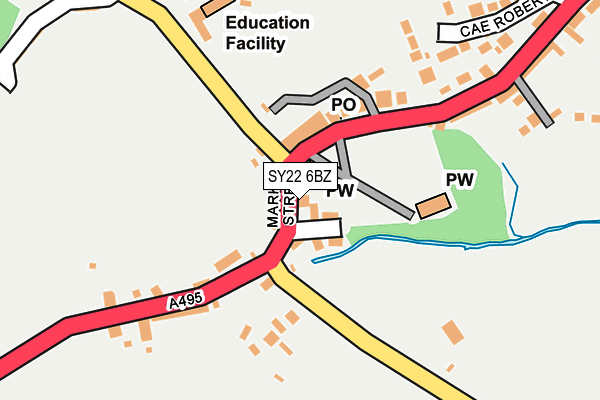 SY22 6BZ map - OS OpenMap – Local (Ordnance Survey) SY22 6BZ map - OS OpenMap – Local (Ordnance Survey)
