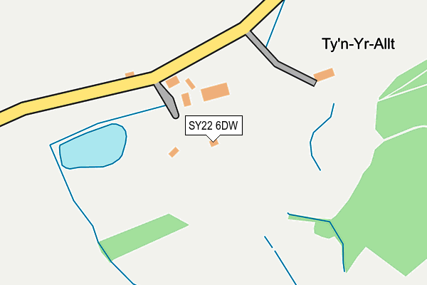 SY22 6DW map - OS OpenMap – Local (Ordnance Survey) SY22 6DW map - OS OpenMap – Local (Ordnance Survey)