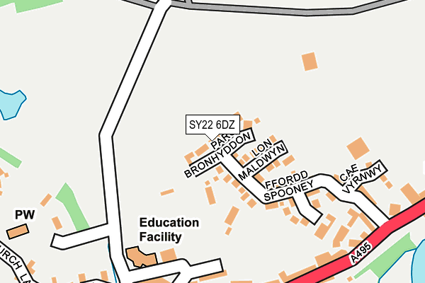 SY22 6DZ map - OS OpenMap – Local (Ordnance Survey) SY22 6DZ map - OS OpenMap – Local (Ordnance Survey)