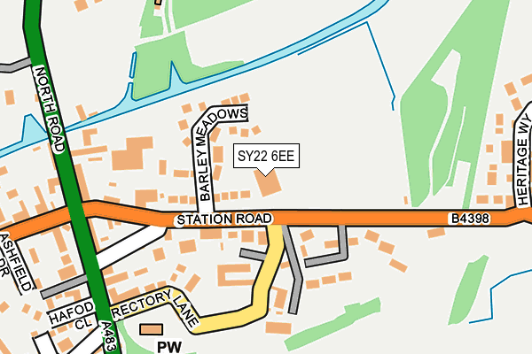 SY22 6EE map - OS OpenMap – Local (Ordnance Survey) SY22 6EE map - OS OpenMap – Local (Ordnance Survey)