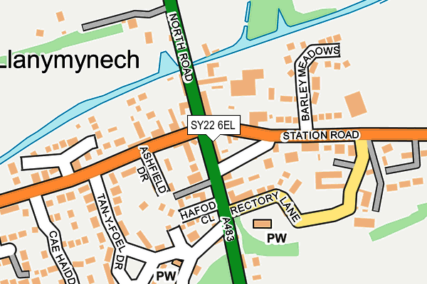 SY22 6EL map - OS OpenMap – Local (Ordnance Survey) SY22 6EL map - OS OpenMap – Local (Ordnance Survey)