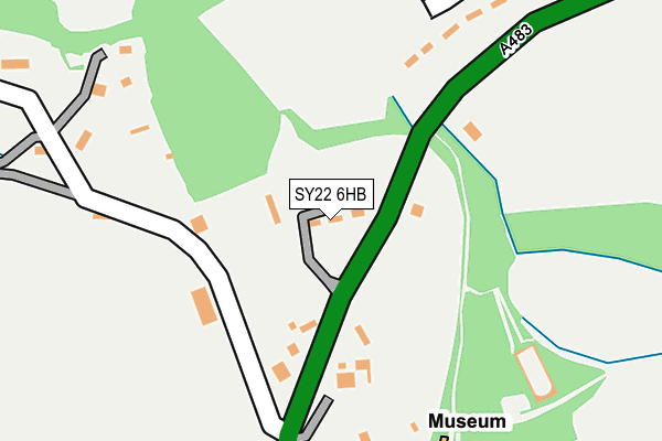 SY22 6HB map - OS OpenMap – Local (Ordnance Survey) SY22 6HB map - OS OpenMap – Local (Ordnance Survey)