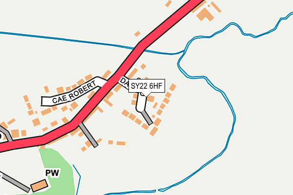 SY22 6HF map - OS OpenMap – Local (Ordnance Survey) SY22 6HF map - OS OpenMap – Local (Ordnance Survey)