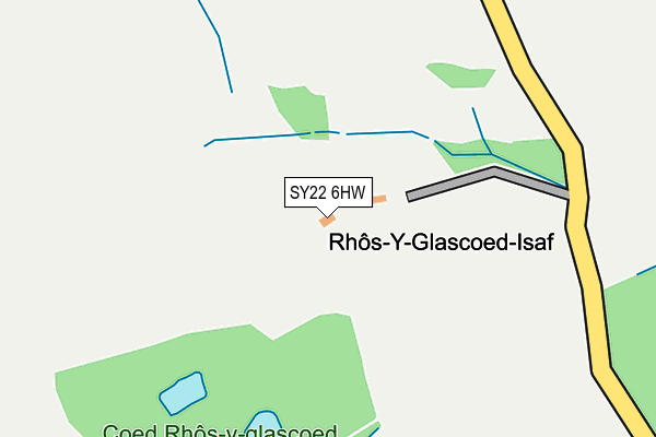 SY22 6HW map - OS OpenMap – Local (Ordnance Survey) SY22 6HW map - OS OpenMap – Local (Ordnance Survey)