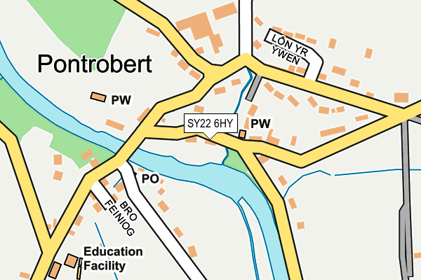 SY22 6HY map - OS OpenMap – Local (Ordnance Survey) SY22 6HY map - OS OpenMap – Local (Ordnance Survey)